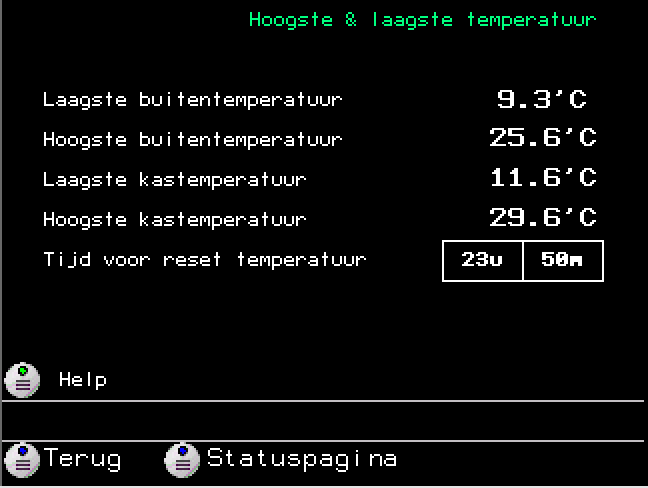 Hoogste en Laagste temperatuur